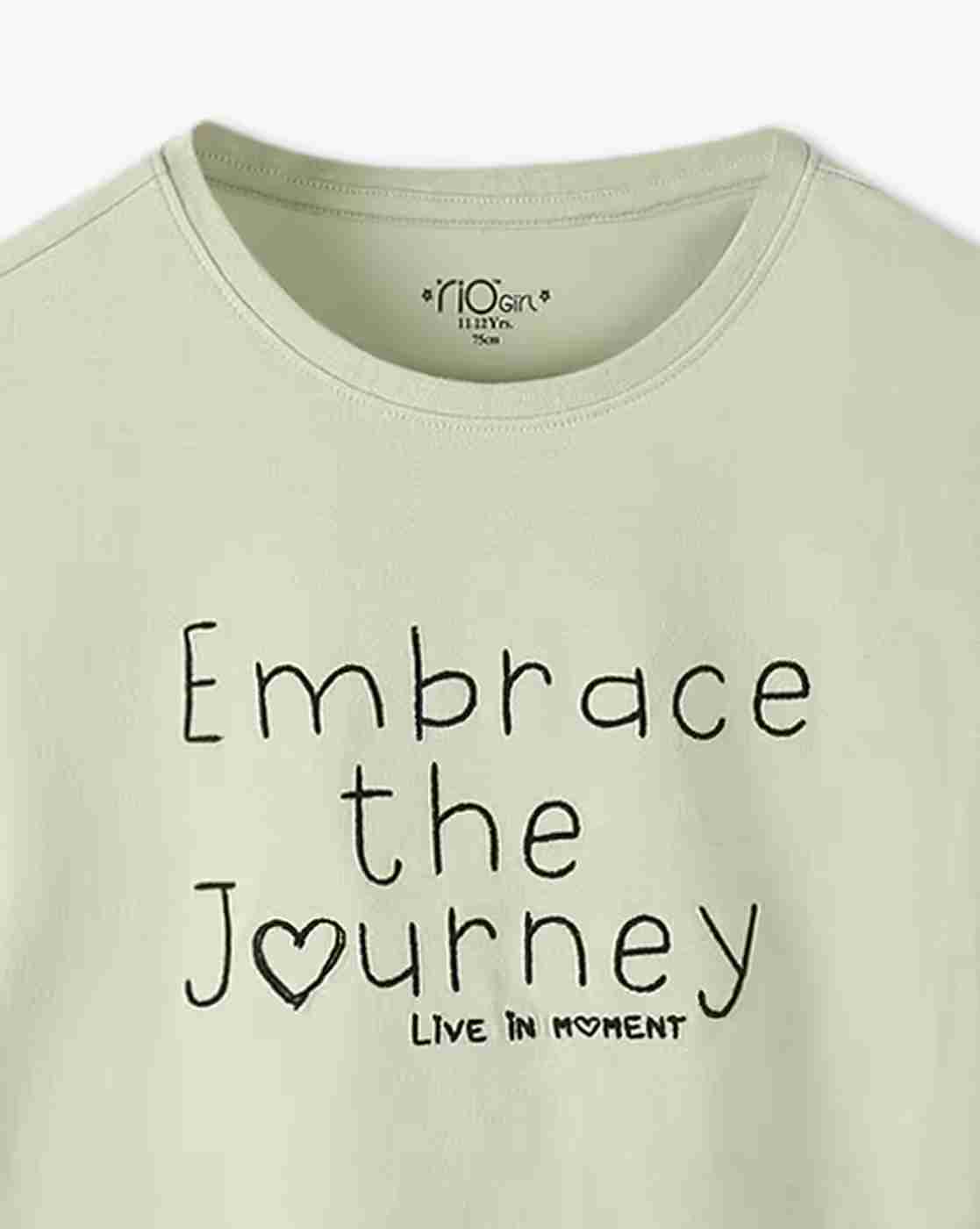 RIO GIRLS | Girls Embroidered Regular Fit Crew-Neck T-Shirt|2