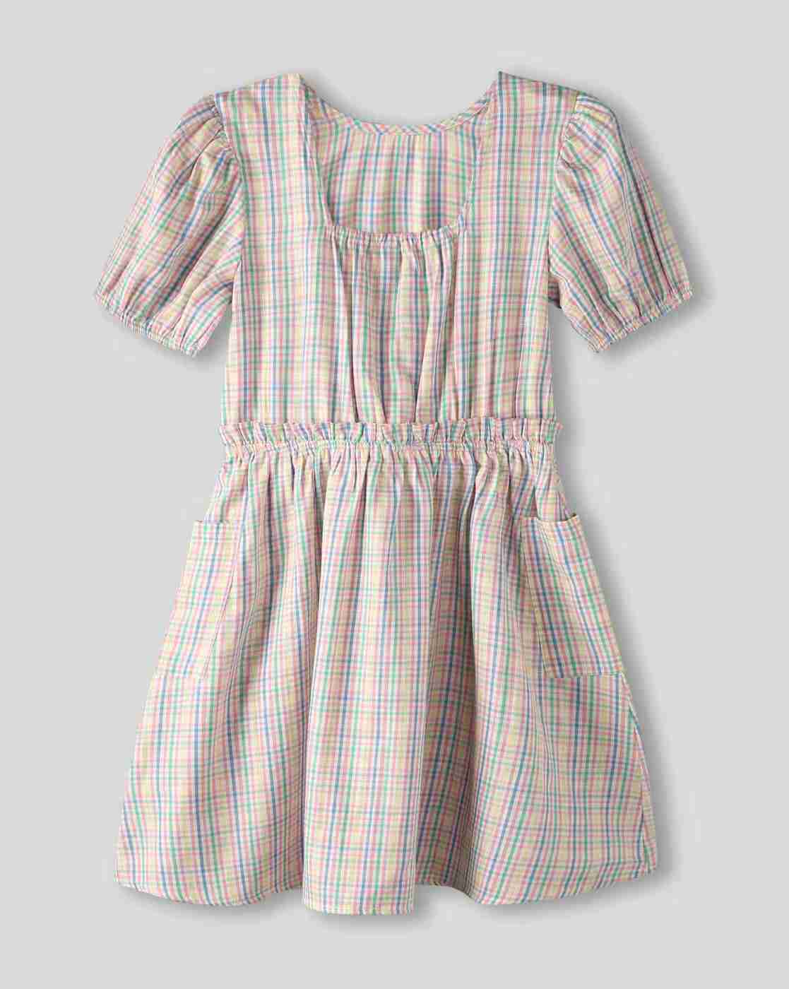 RIO GIRLS | Girls Checked A-Line Dress|0