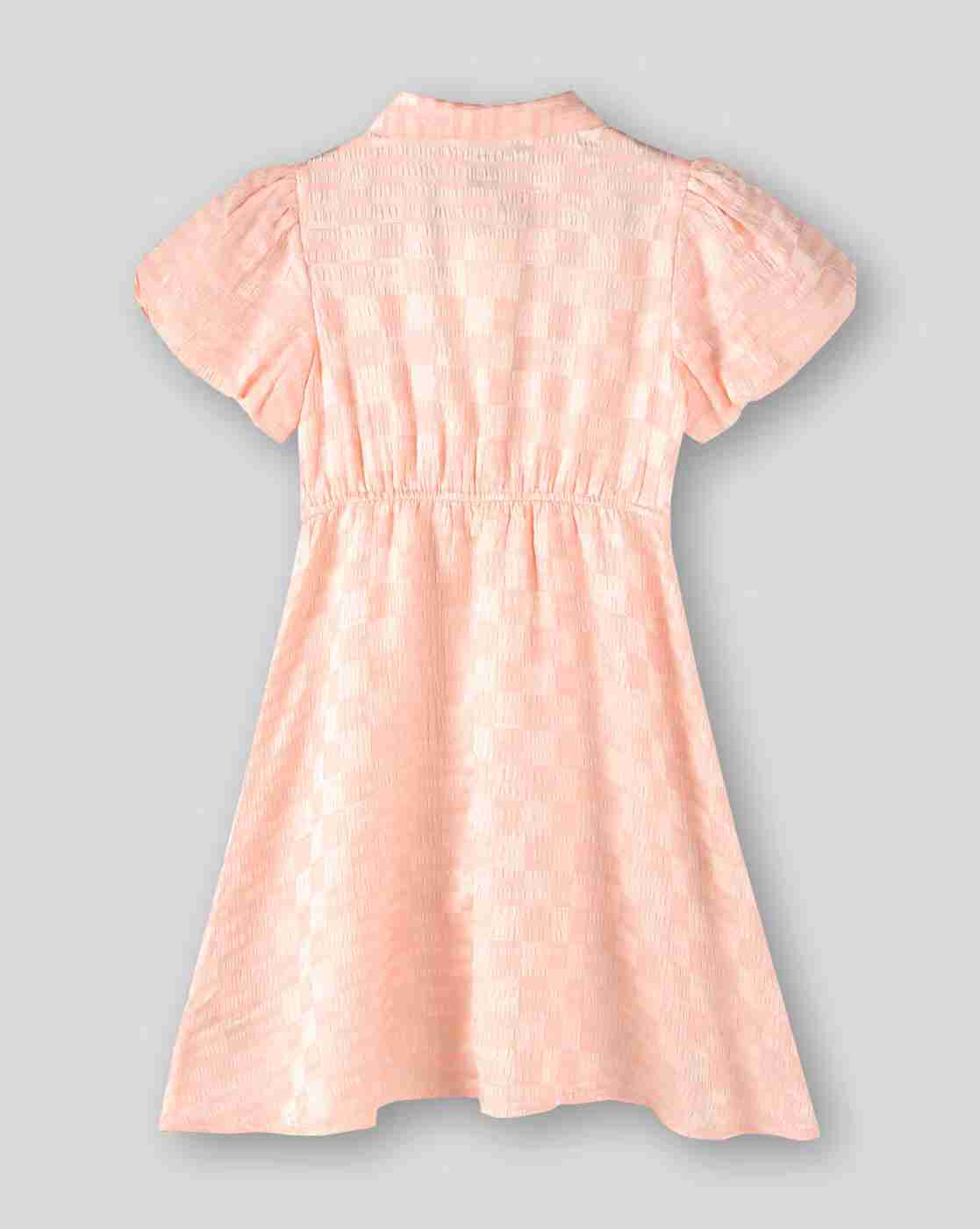 RIO GIRLS | Girls Checked Fit & Flare Dress|1