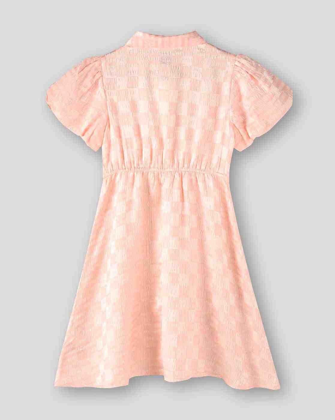 RIO GIRLS | Girls Checked Fit & Flare Dress|1