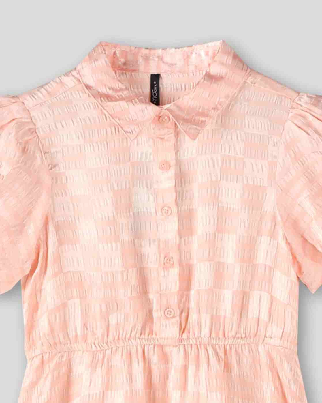 RIO GIRLS | Girls Checked Fit & Flare Dress|2
