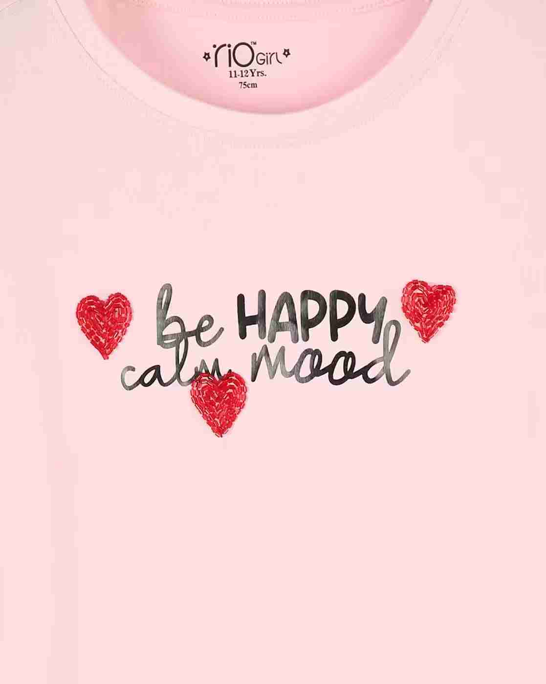 RIO GIRLS | Girls Typographic Print Relaxed Fit Crew-Neck T-Shirt|2