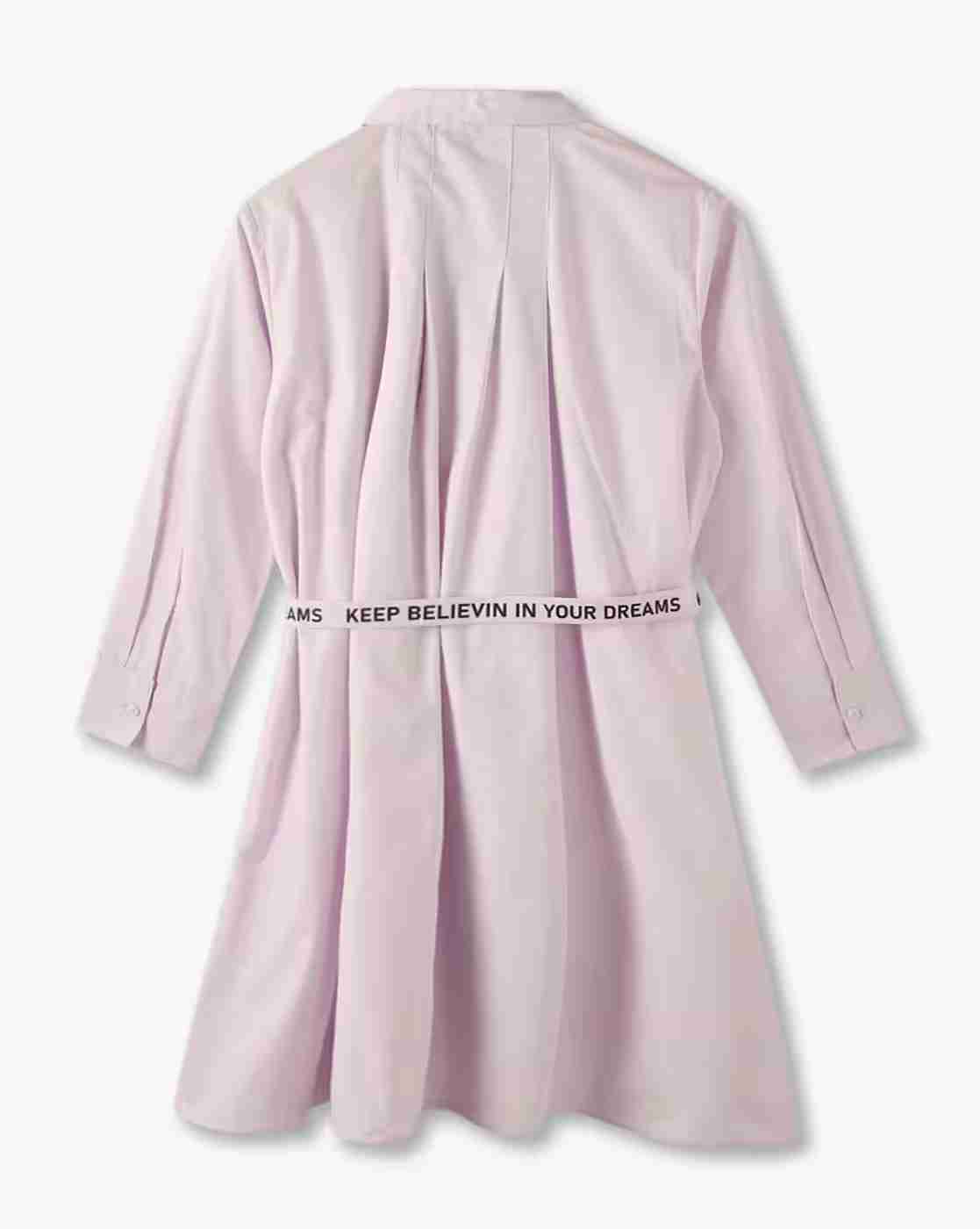 RIO GIRLS | Girls Pleated Shirt Dress with Belt|1