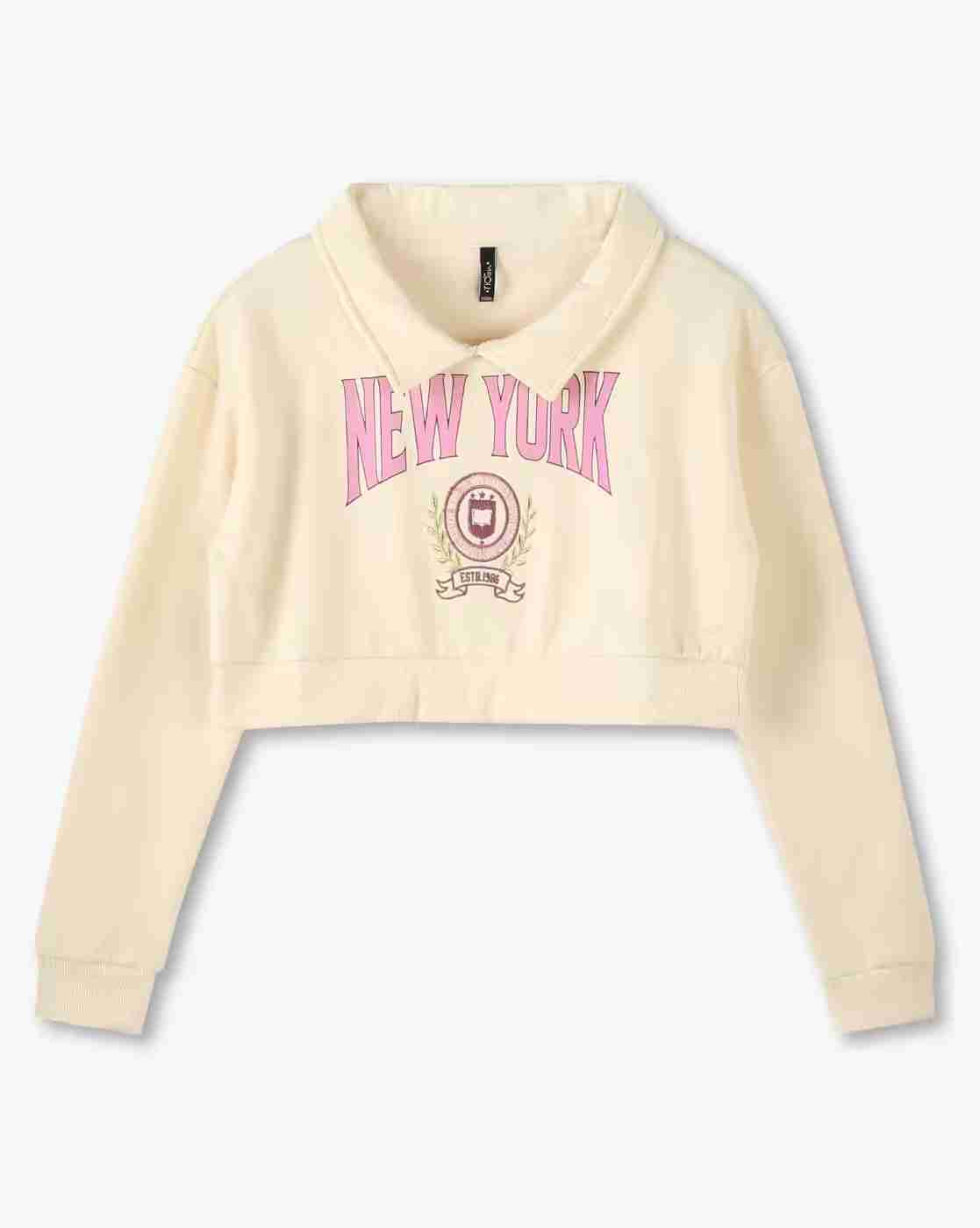 RIO GIRLS | Girls Vasity Typographic Print Relaxed Fit Sweatshirt|0