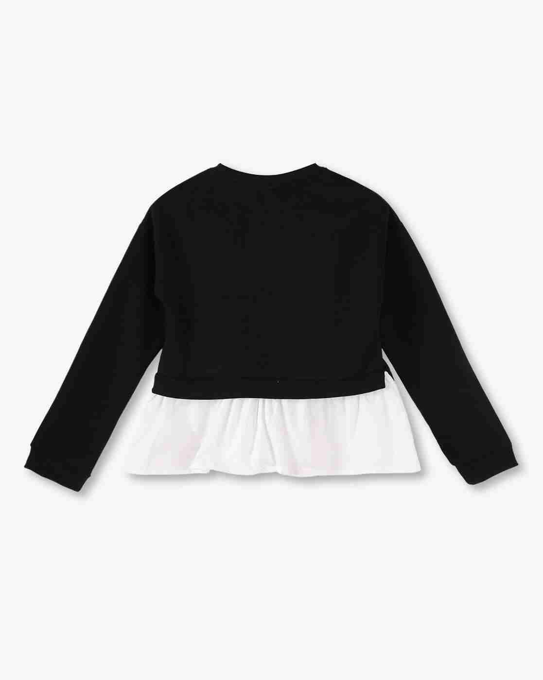 RIO GIRLS | Girls Embroidered Twofer Sweatshirt|1