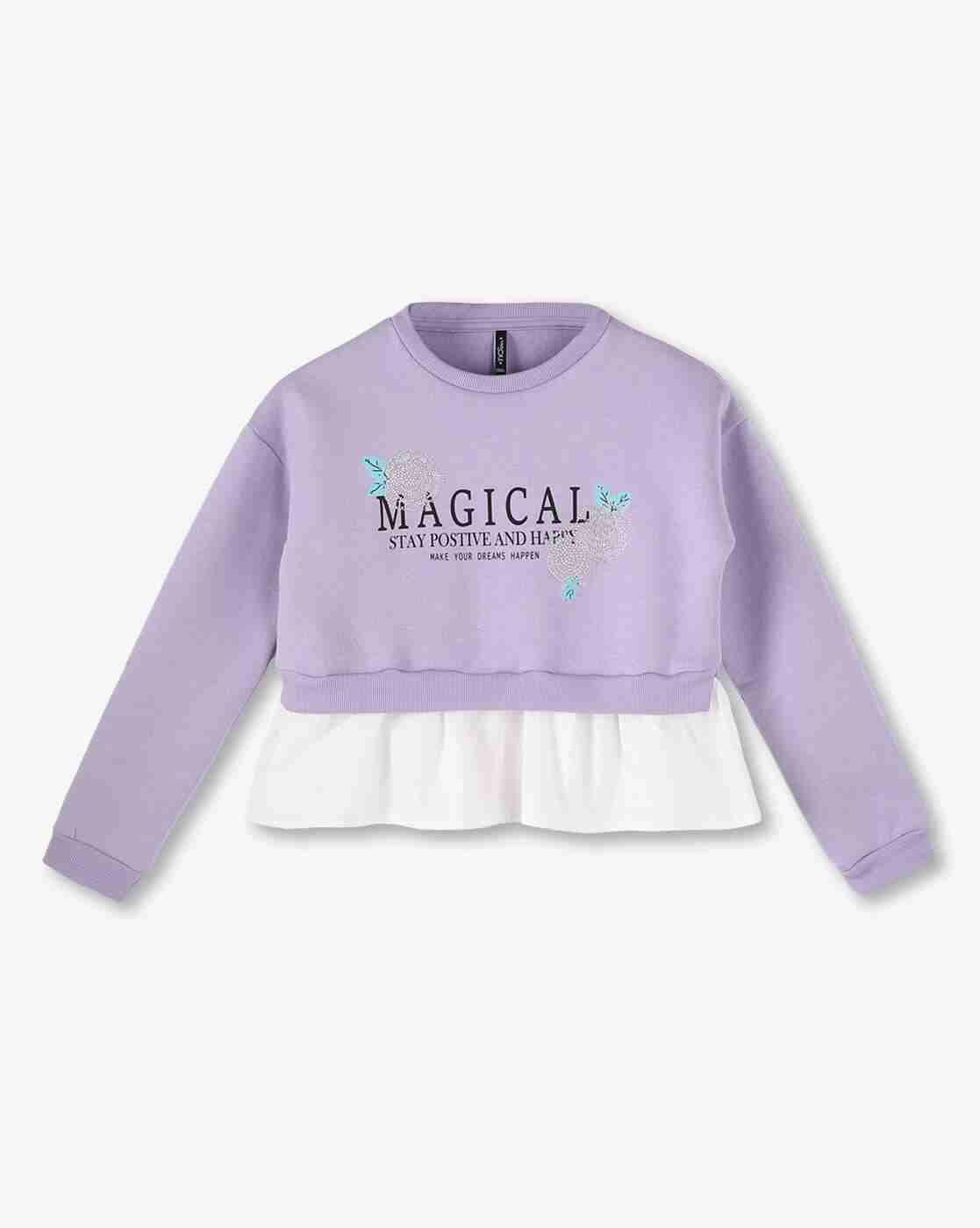 RIO GIRLS | Girls Typographic Print Twofer Sweatshirt|0