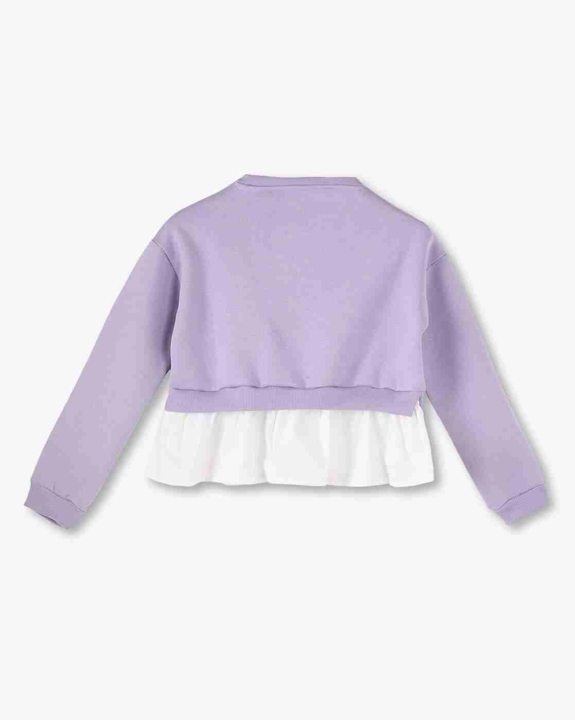 RIO GIRLS | Girls Typographic Print Twofer Sweatshirt|1