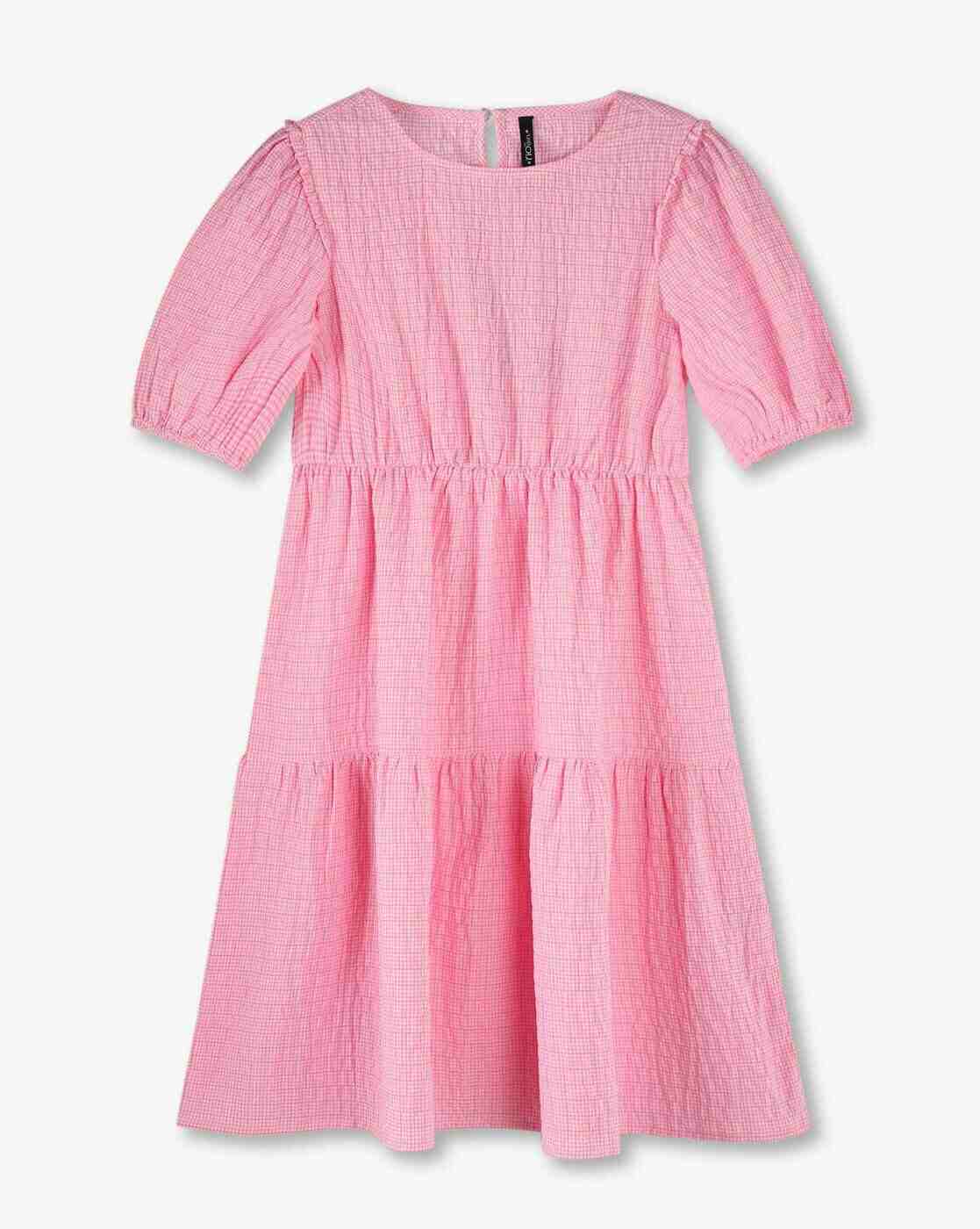 RIO GIRLS | Girls Checked Tiered Dress|0