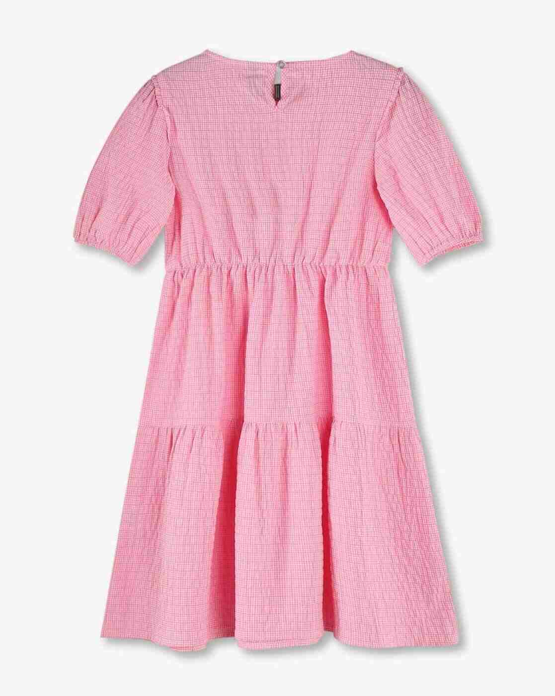 RIO GIRLS | Girls Checked Tiered Dress|1