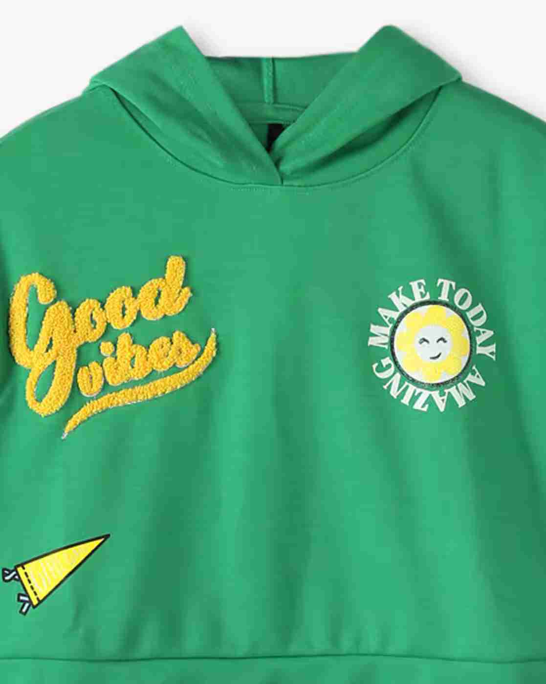 RIO GIRLS | Girls Typographic Print Relaxed Fit Hoodie|2