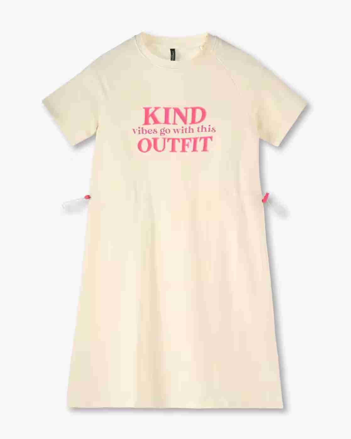 RIO GIRLS | Girls Typographic Print A-Line Dress|0