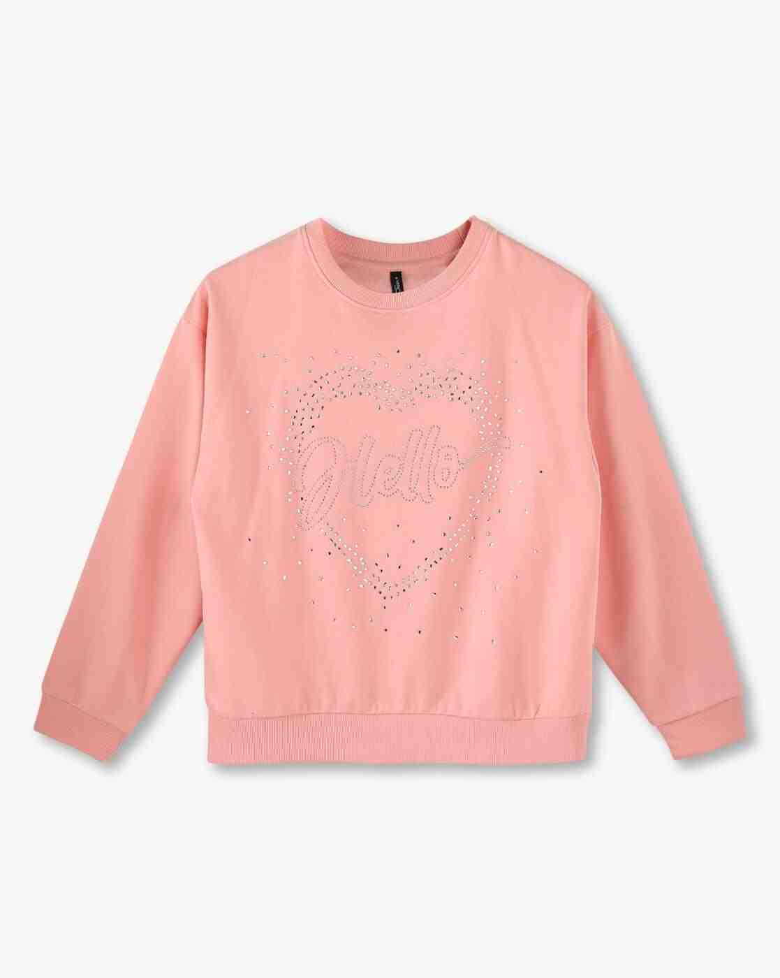 RIO GIRLS | Girls Embellished Oversized Sweatshirt|0
