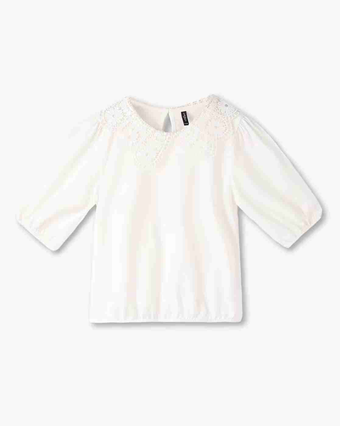 RIO GIRLS | Girls Crochet Relaxed Fit Blouson Top|0