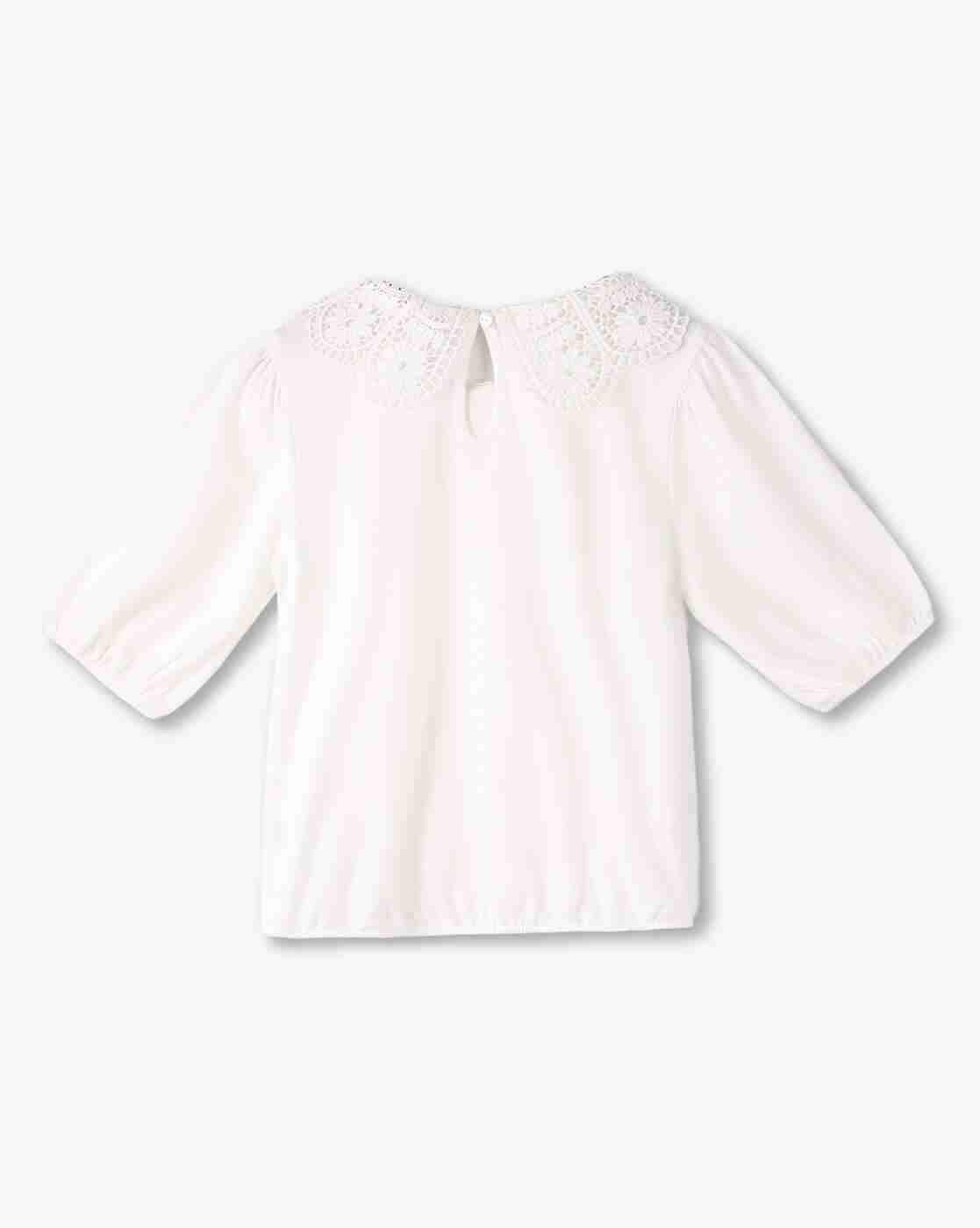 RIO GIRLS | Girls Crochet Relaxed Fit Blouson Top|1