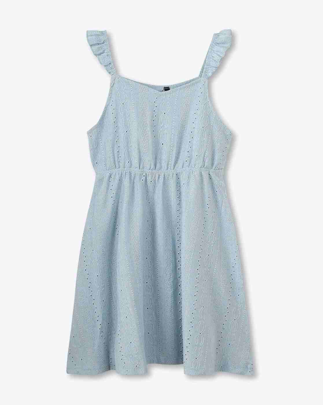 RIO GIRLS | Girls Schiffli Embroidered Pinafore Dress with T-Shirt|3