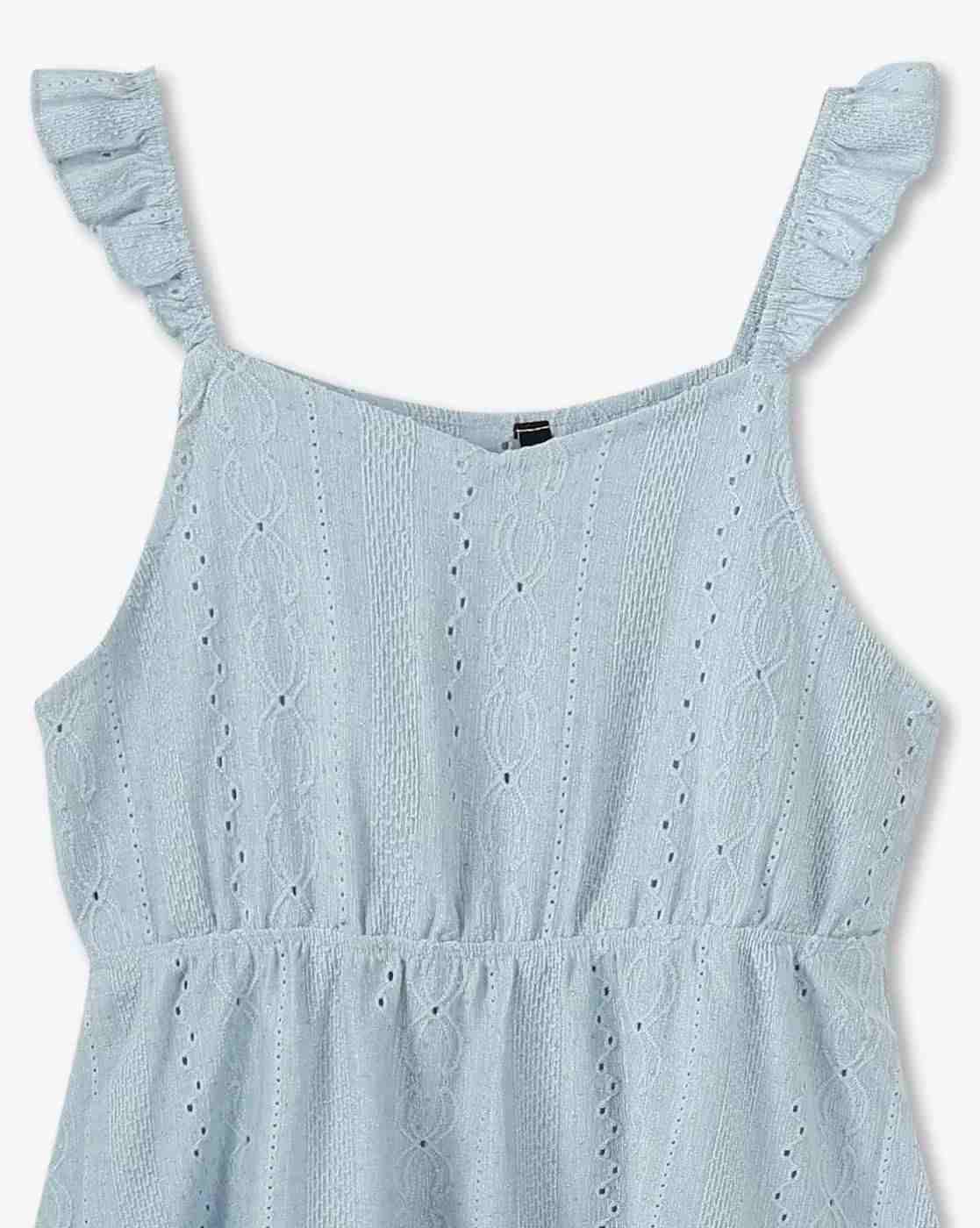 RIO GIRLS | Girls Schiffli Embroidered Pinafore Dress with T-Shirt|7
