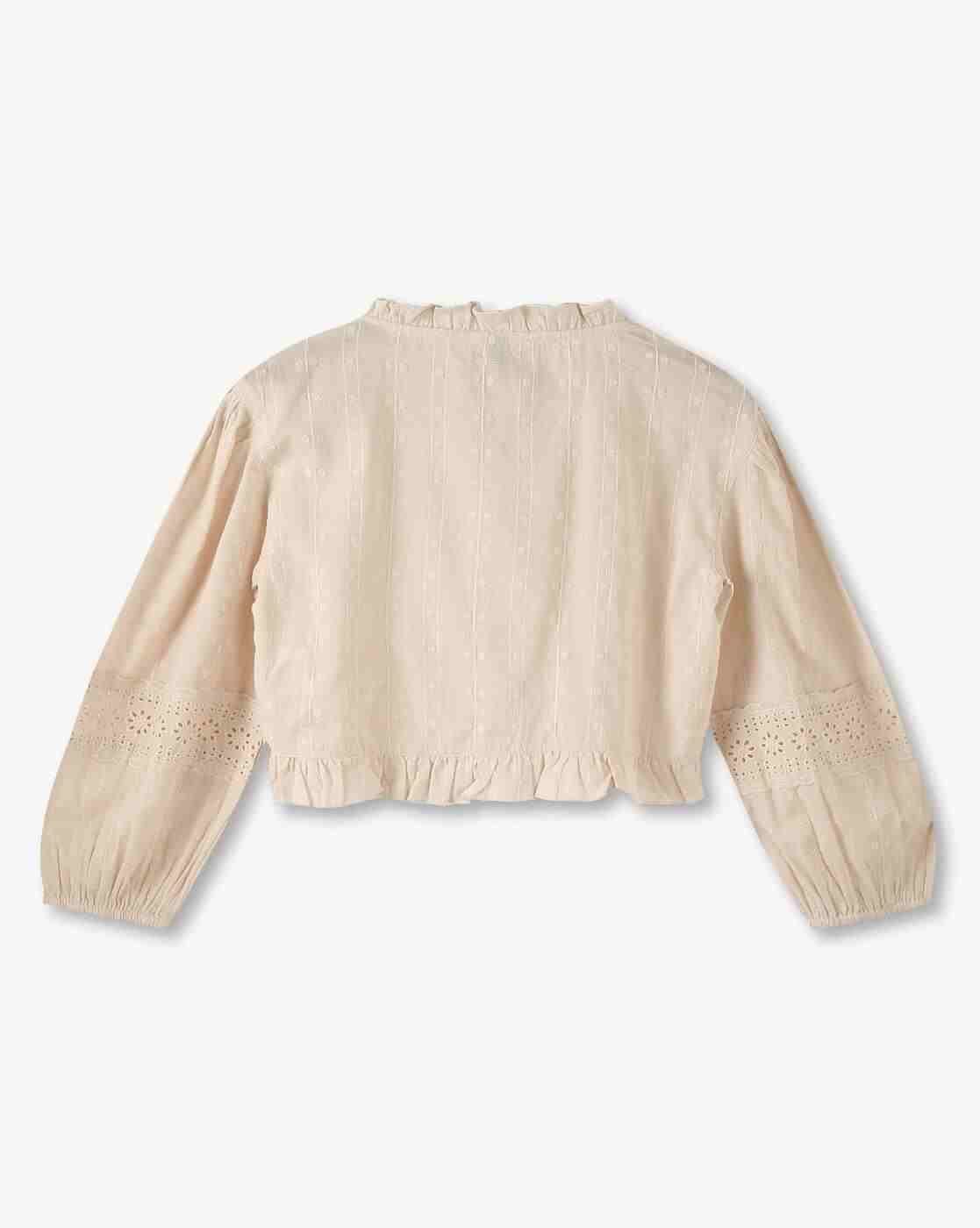 RIO GIRLS | Girls Schiffli Embroidered Top|1