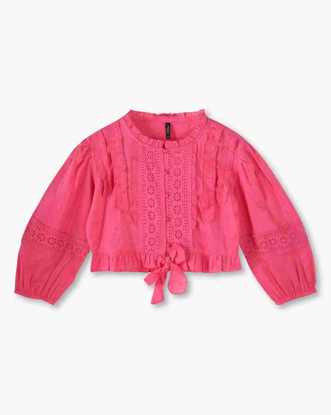 RIO GIRLS | Girls Schiffli Embroidered Top|0