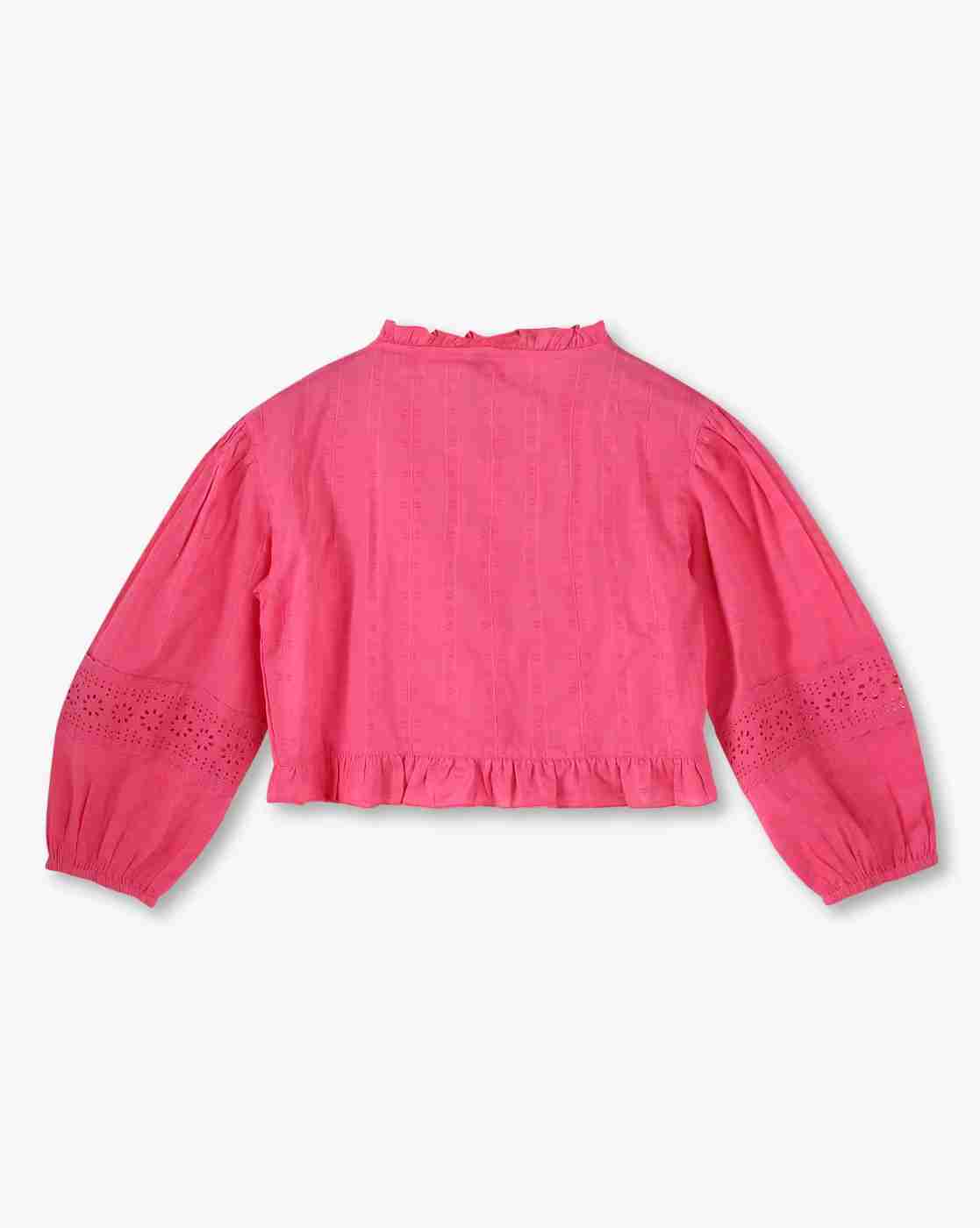 RIO GIRLS | Girls Schiffli Embroidered Top|1