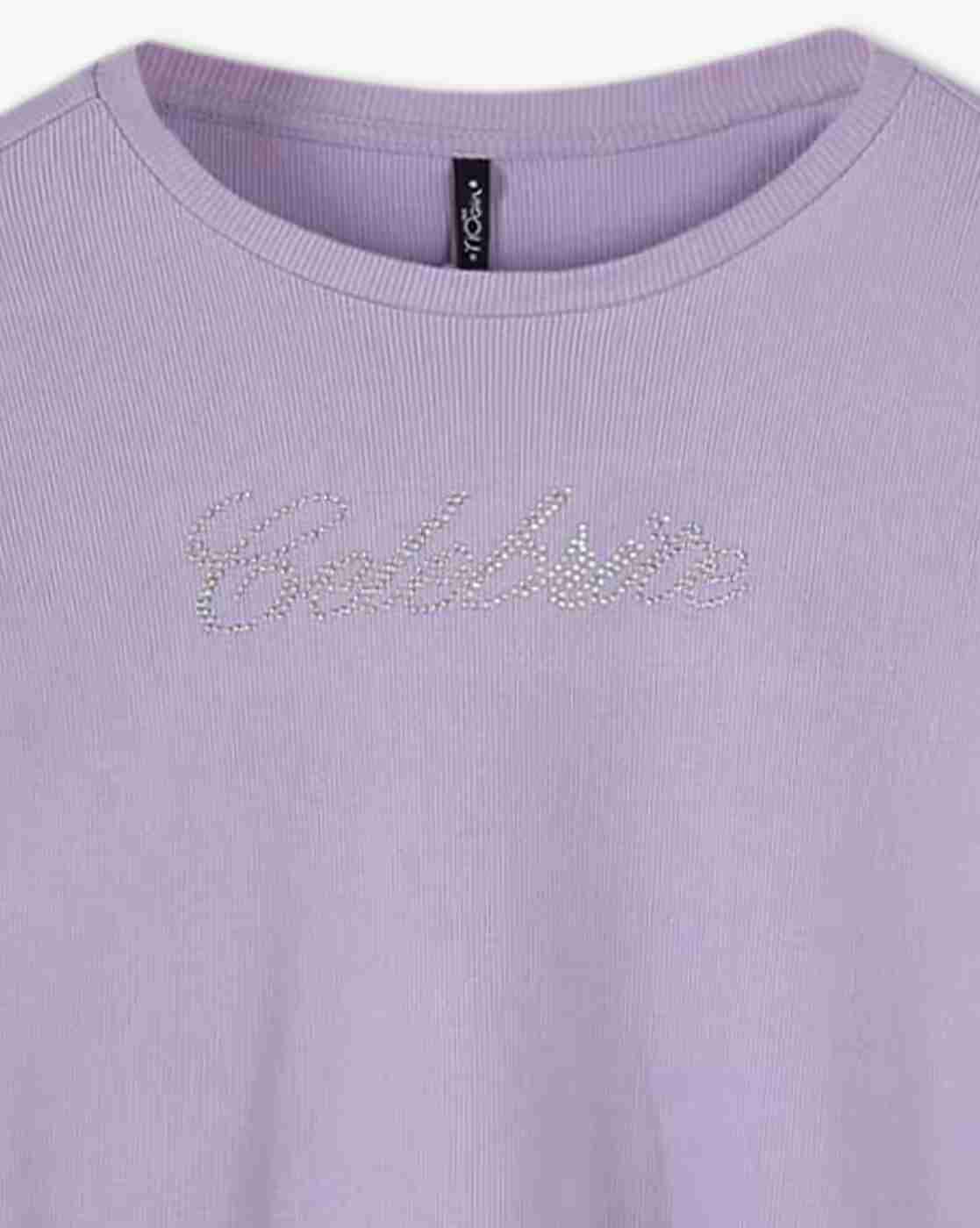 RIO GIRLS | Girls Embellished Relaxed Fit Round-Neck T-Shirt|2