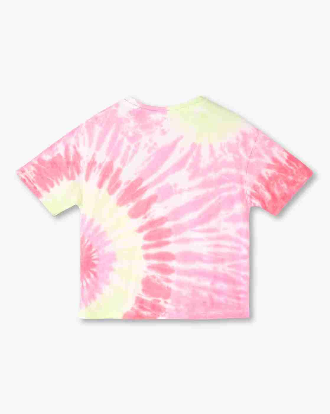 RIO GIRLS | Girls Tie & Dye Relaxed Fit Round-Neck T-Shirt|1