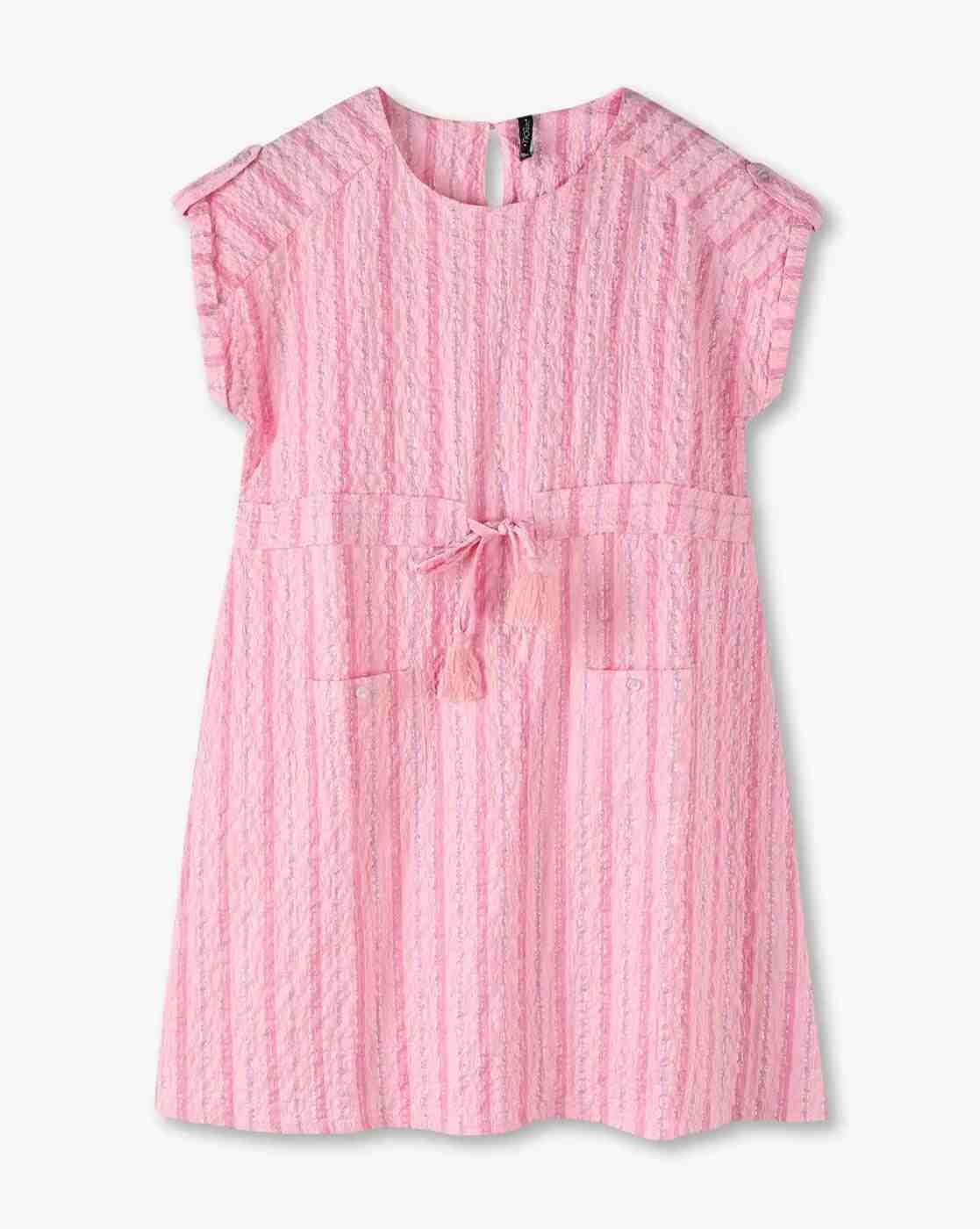 RIO GIRLS | Girls Striped Shift Dress|0