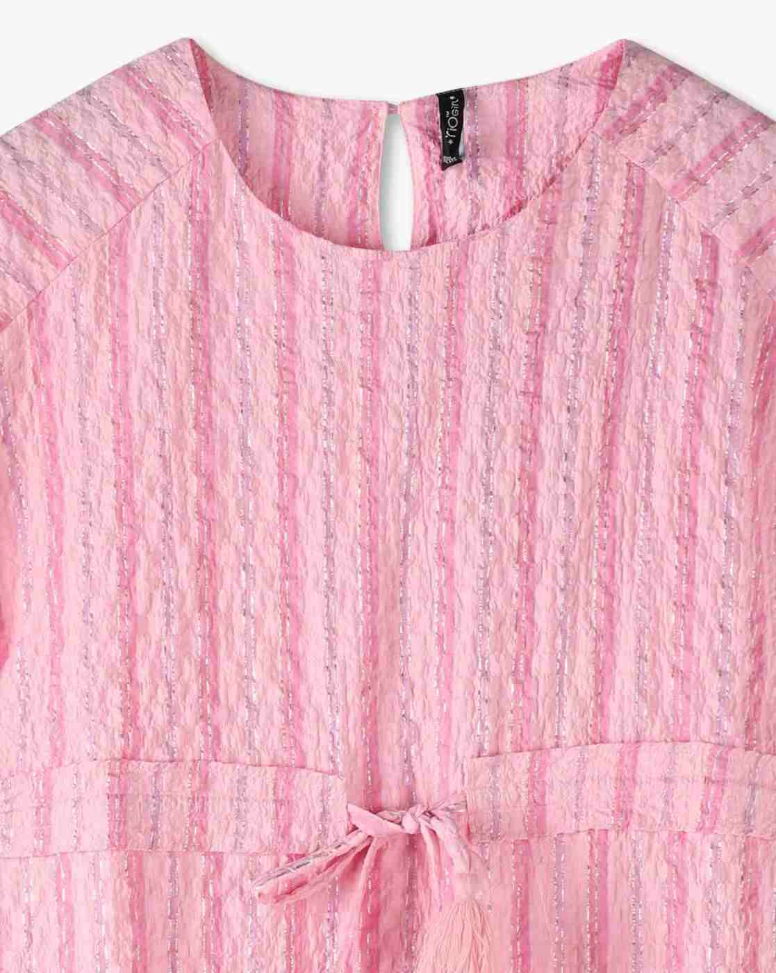 RIO GIRLS | Girls Striped Shift Dress|2
