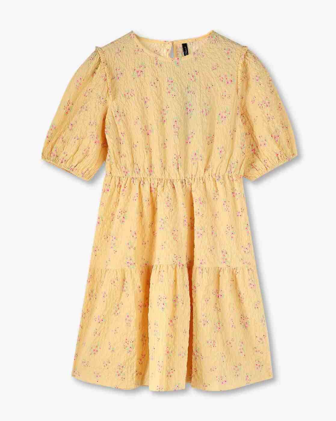 Girls Floral Print A-Line Dress