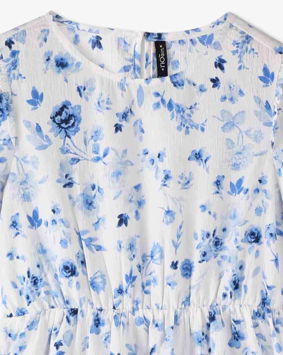 RIO GIRLS | Girls Floral Print A-Line Dress|2