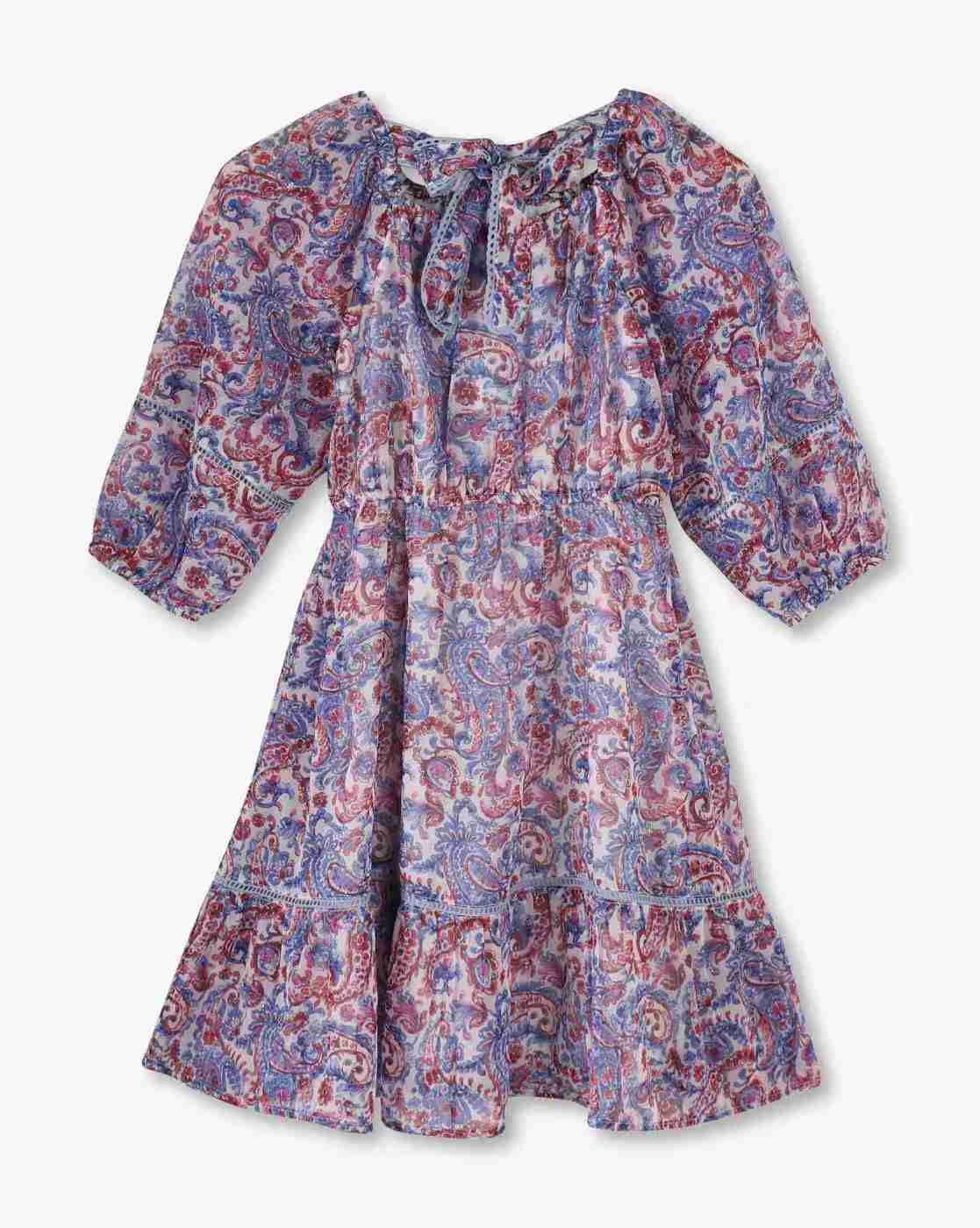 Girls Paisley Flounce Dress