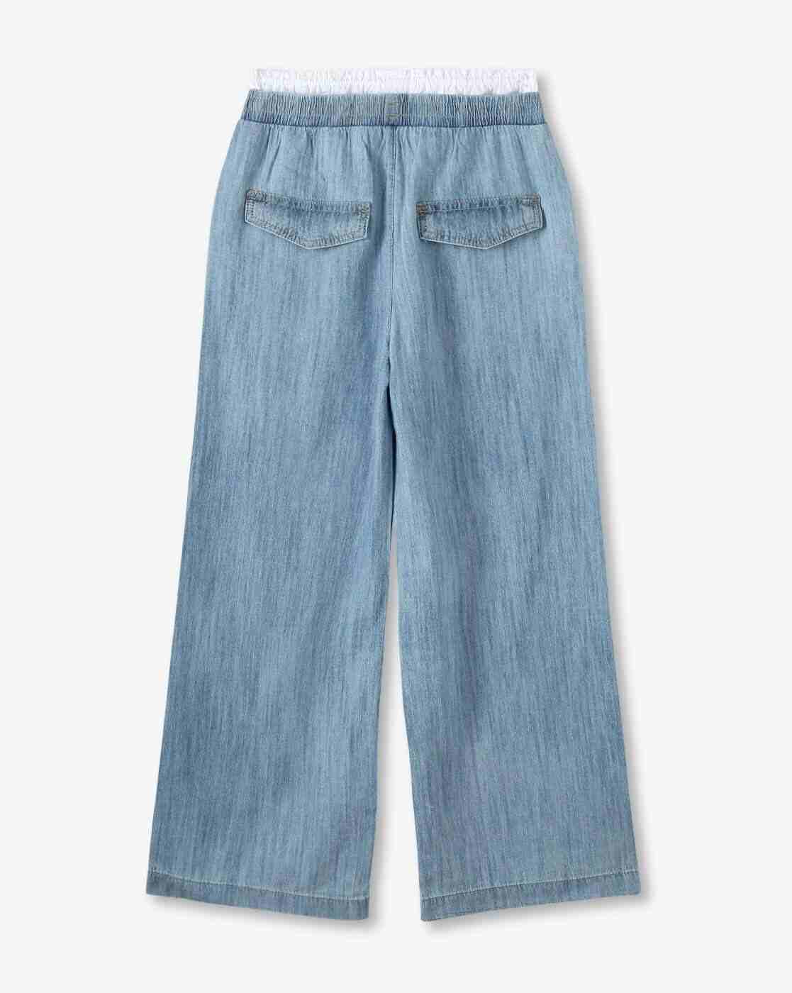 RIO GIRLS | Girls Double Waist Denim Pants|1