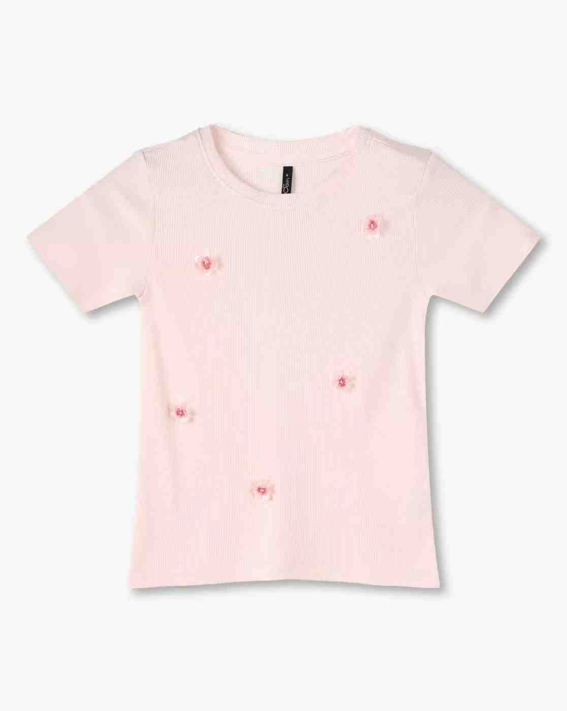 RIO GIRLS | Girls Ribbed Regular Fit T-Shirt|0