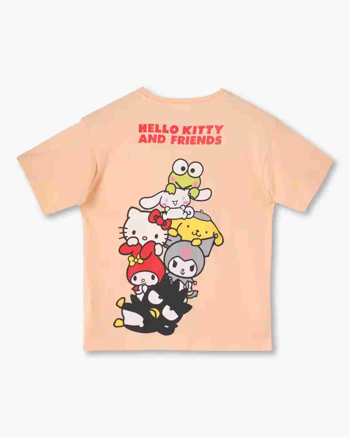 RIO GIRLS | Hello Kitty Placement Print Crew-Neck T-Shirt|1