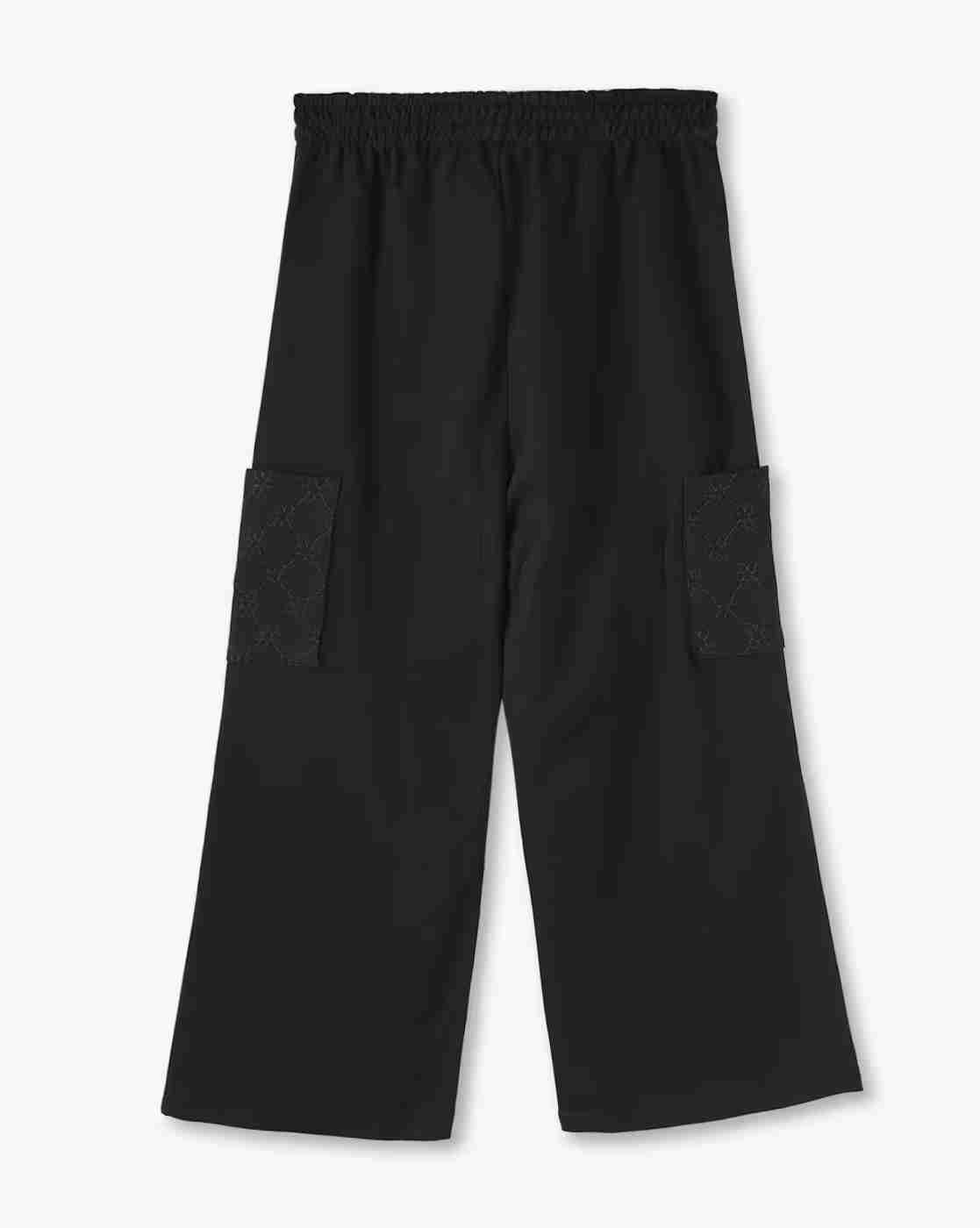 RIO GIRLS | Girls Paperbag Pants with Patch Pockets|1
