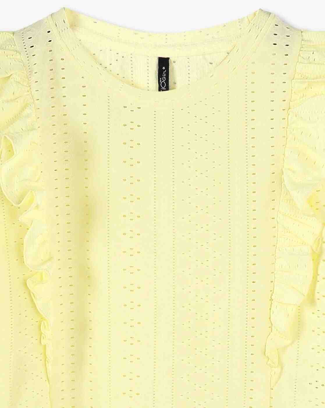 RIO GIRLS | Girls Schiffli Embroidered Regular Fit Top|2
