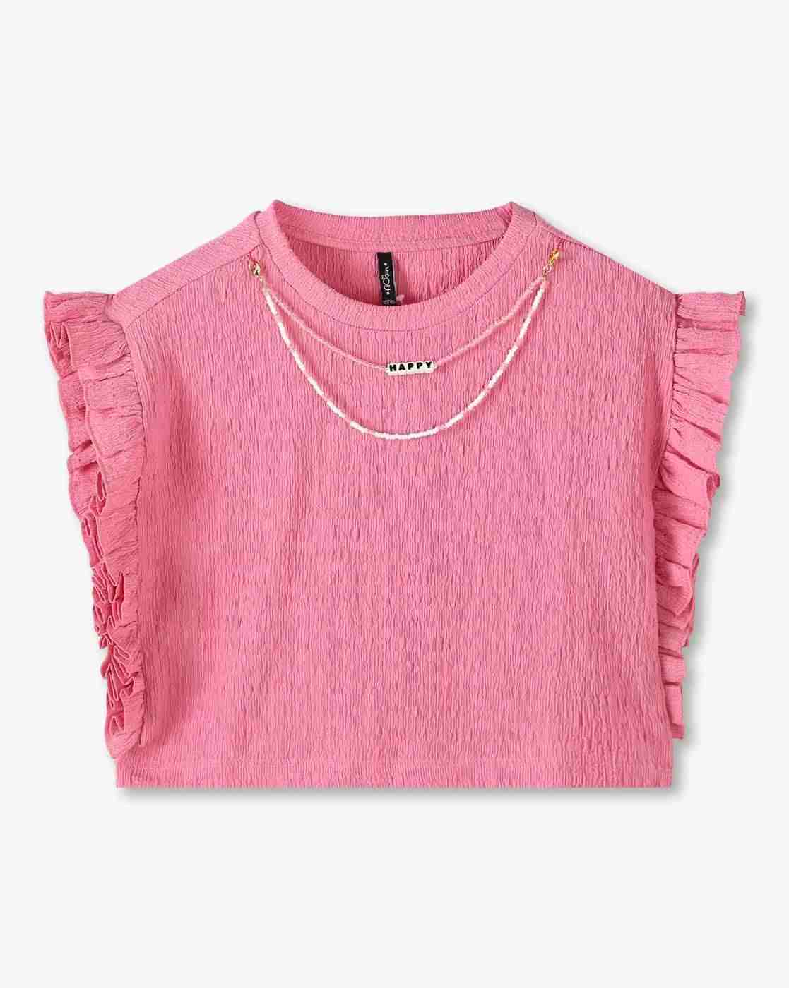 RIO GIRLS | Girls Crinkled Regular Fit Top|0