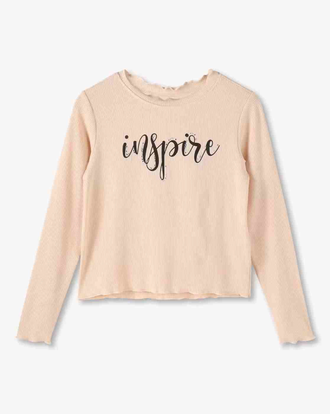 RIO GIRLS | Girls Inspire Print Round-Neck T-Shirt|0