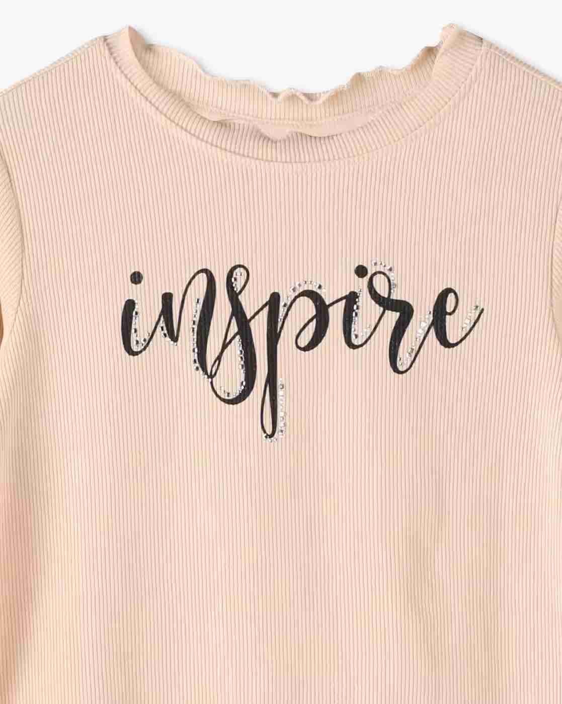 RIO GIRLS | Girls Inspire Print Round-Neck T-Shirt|2