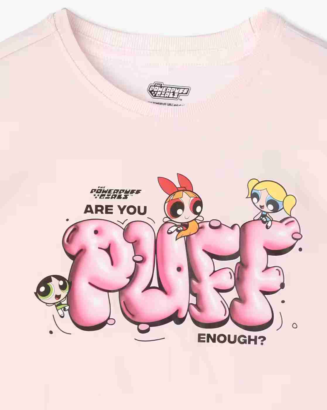 RIO GIRLS | Power Puff Girls Print Relaxed Fit Crew-Neck T-Shirt|2