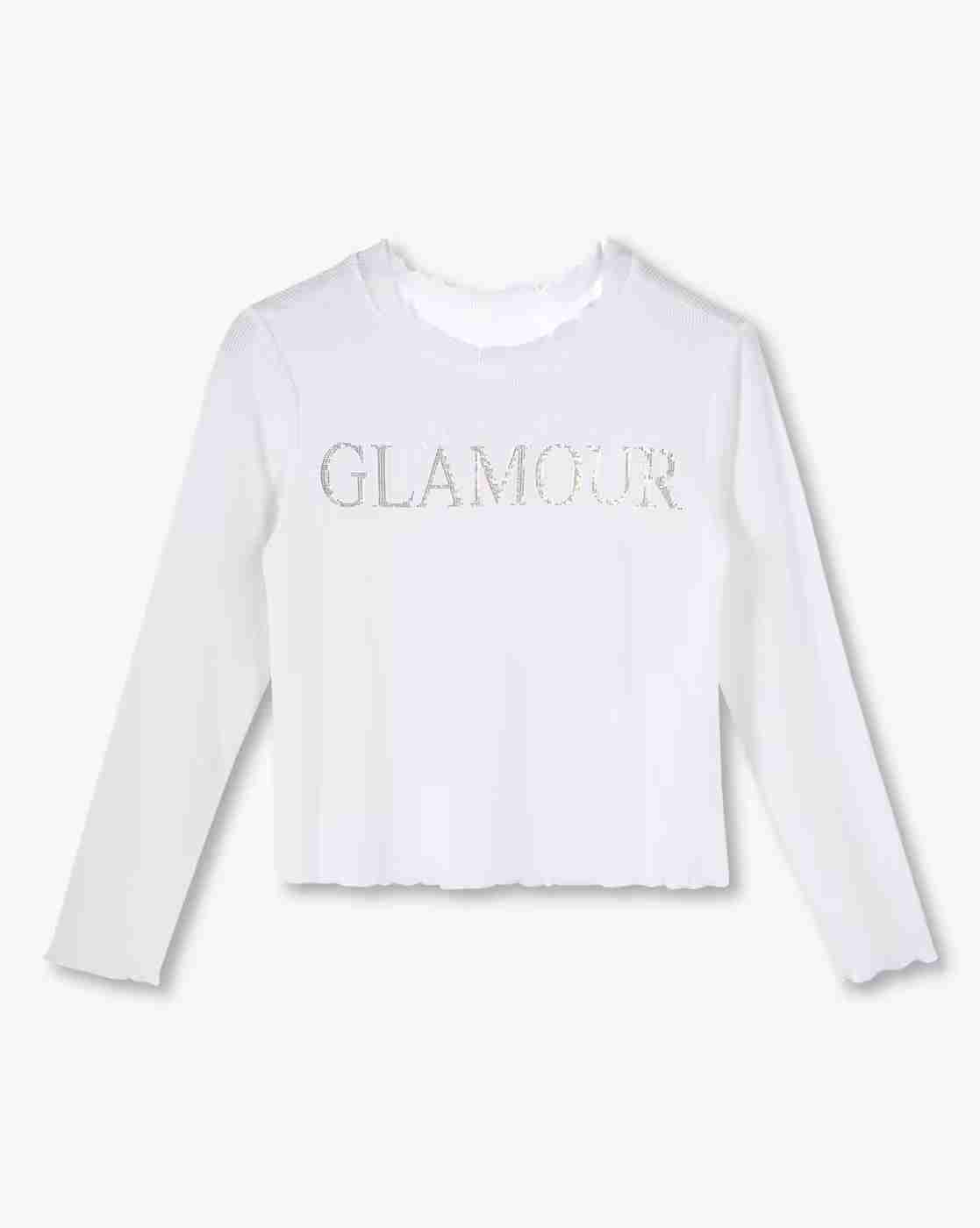 RIO GIRLS | Girls Embellished Glamour Print Round-Neck T-Shirt|0