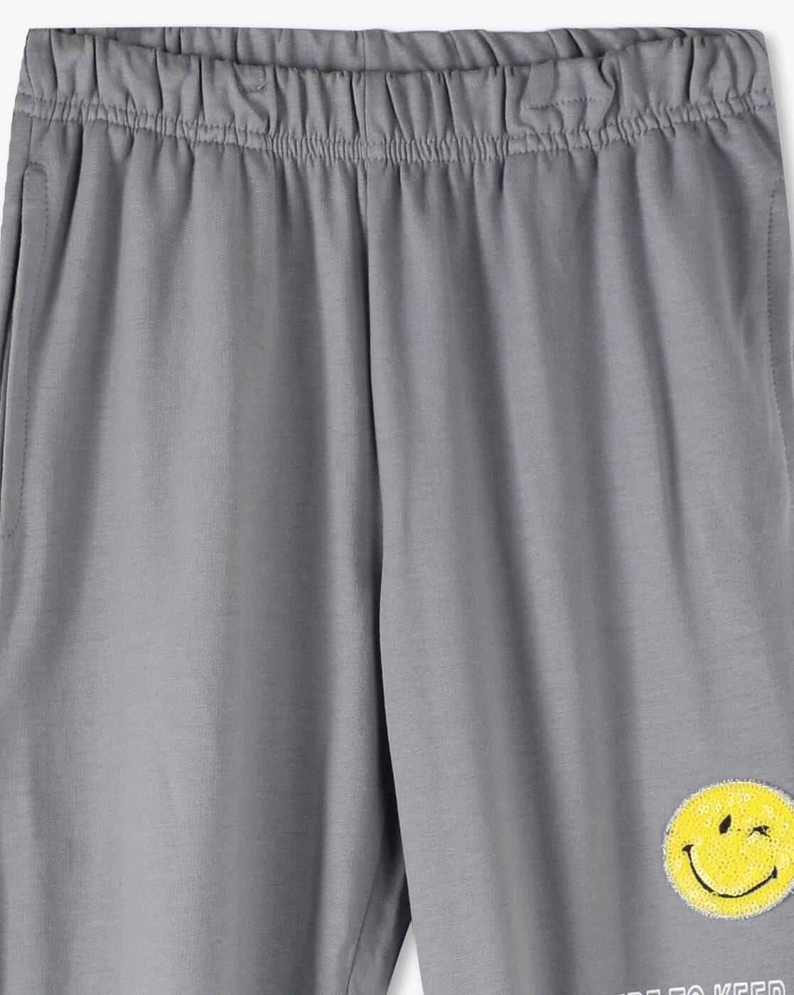 RIO GIRLS | Girls Relaxed Fit Cotton Joggers with Applique|2