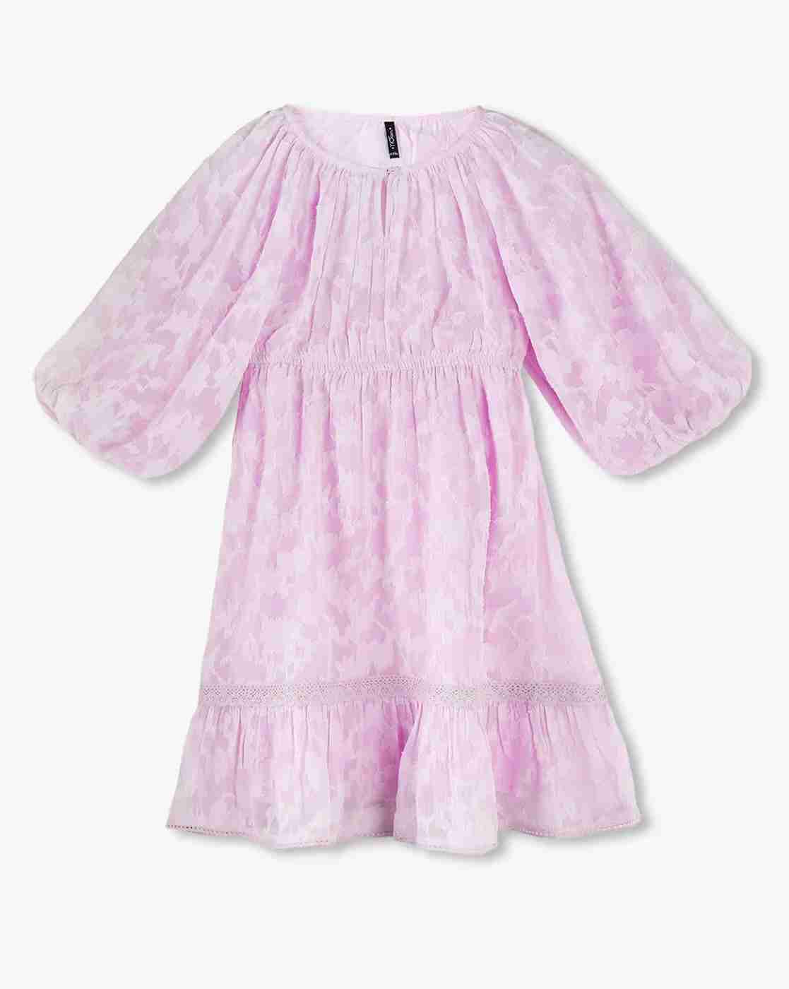RIO GIRLS | Girls Self-Design Flounce Dress|0