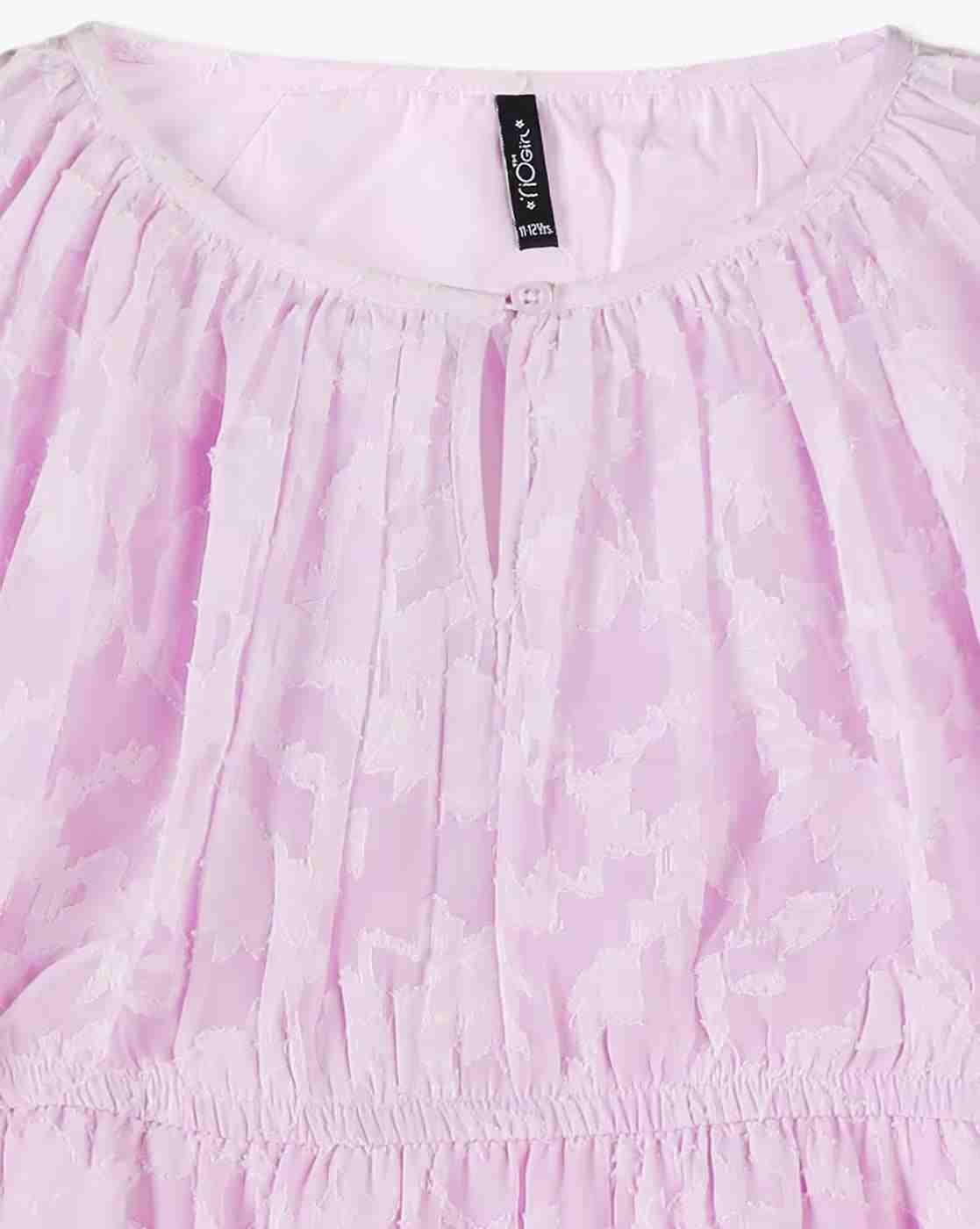 RIO GIRLS | Girls Self-Design Flounce Dress|2