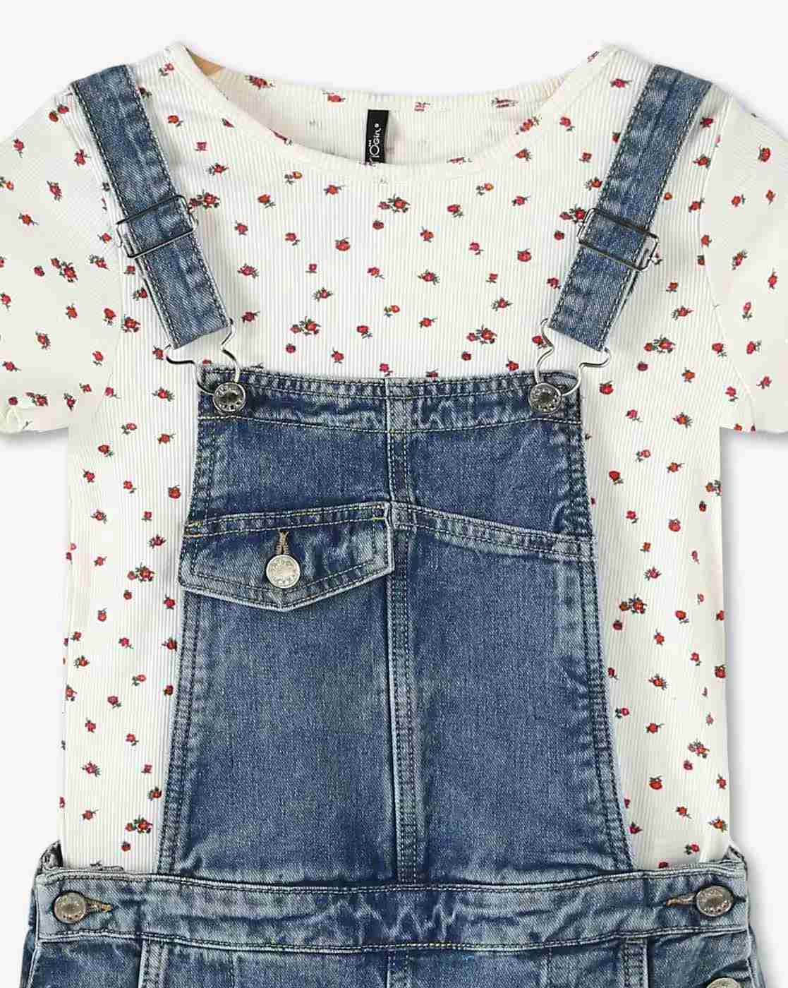 RIO GIRLS | Girls Pinafore Dress with Printed T-Shirt|6