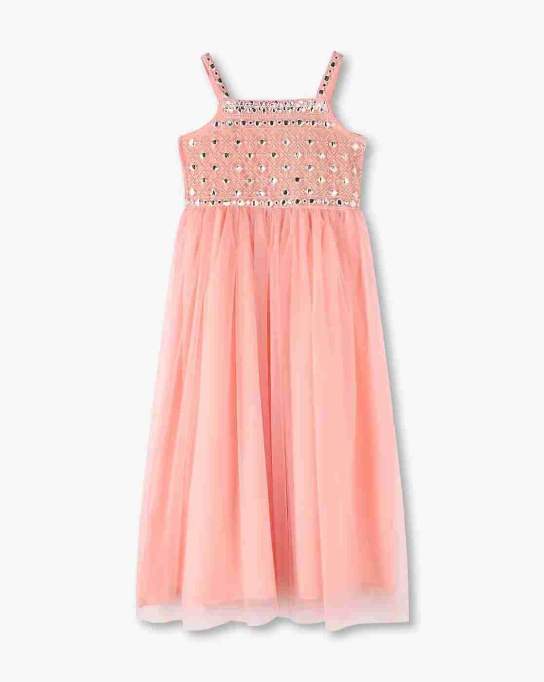 RIO GIRLS | Girls Embellished A-Line Dress|0