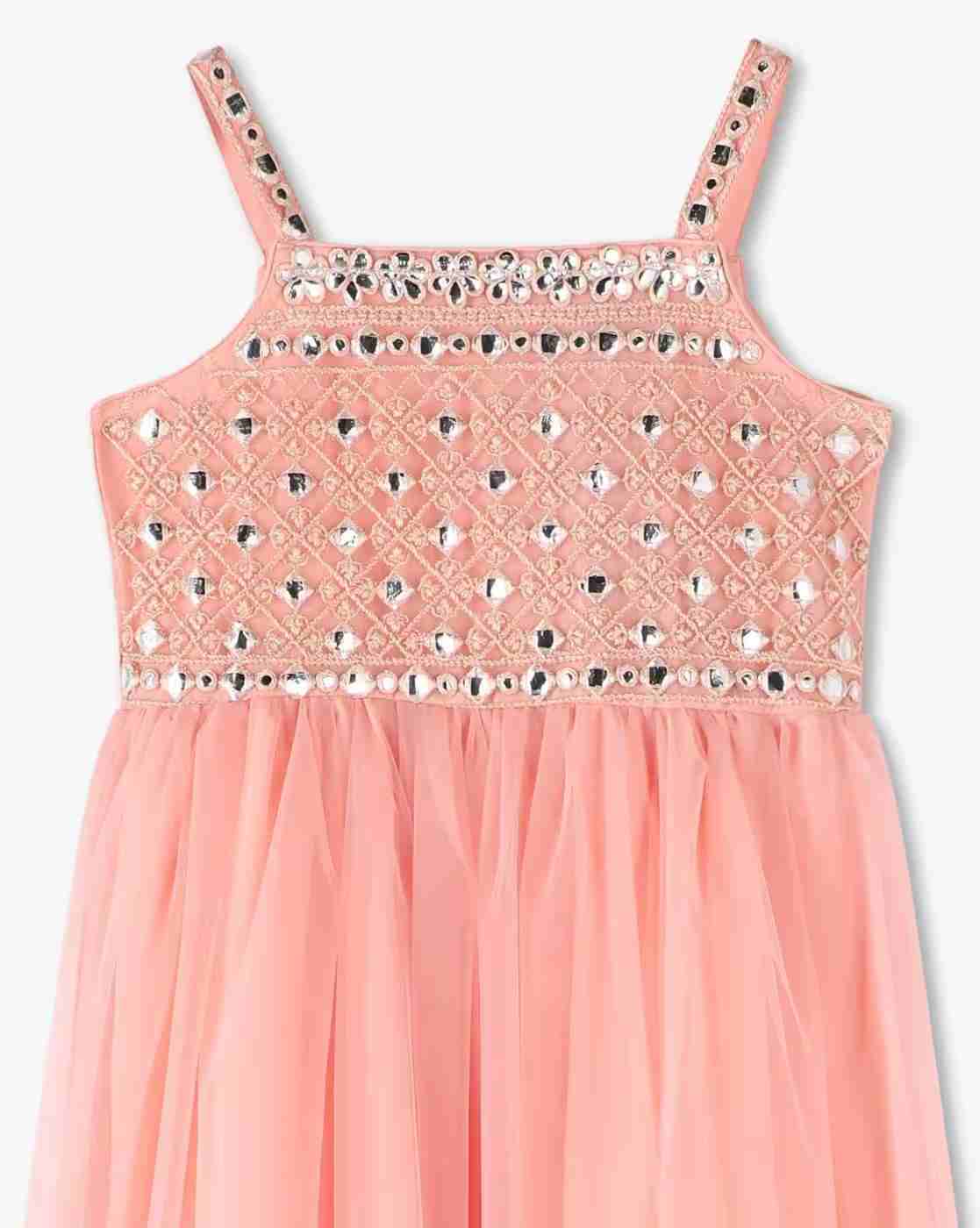 RIO GIRLS | Girls Embellished A-Line Dress|2