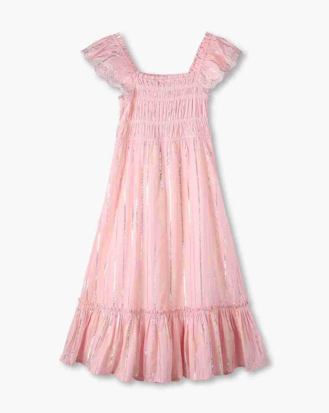 RIO GIRLS | Girls Ruched Flounce Dress|1