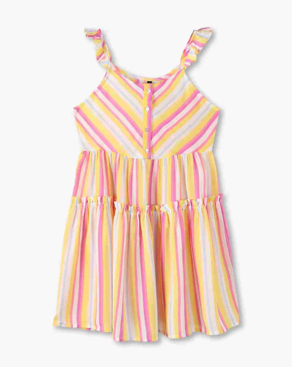 RIO GIRLS | Girls Striped Pinafore Dress with T-shirt|3