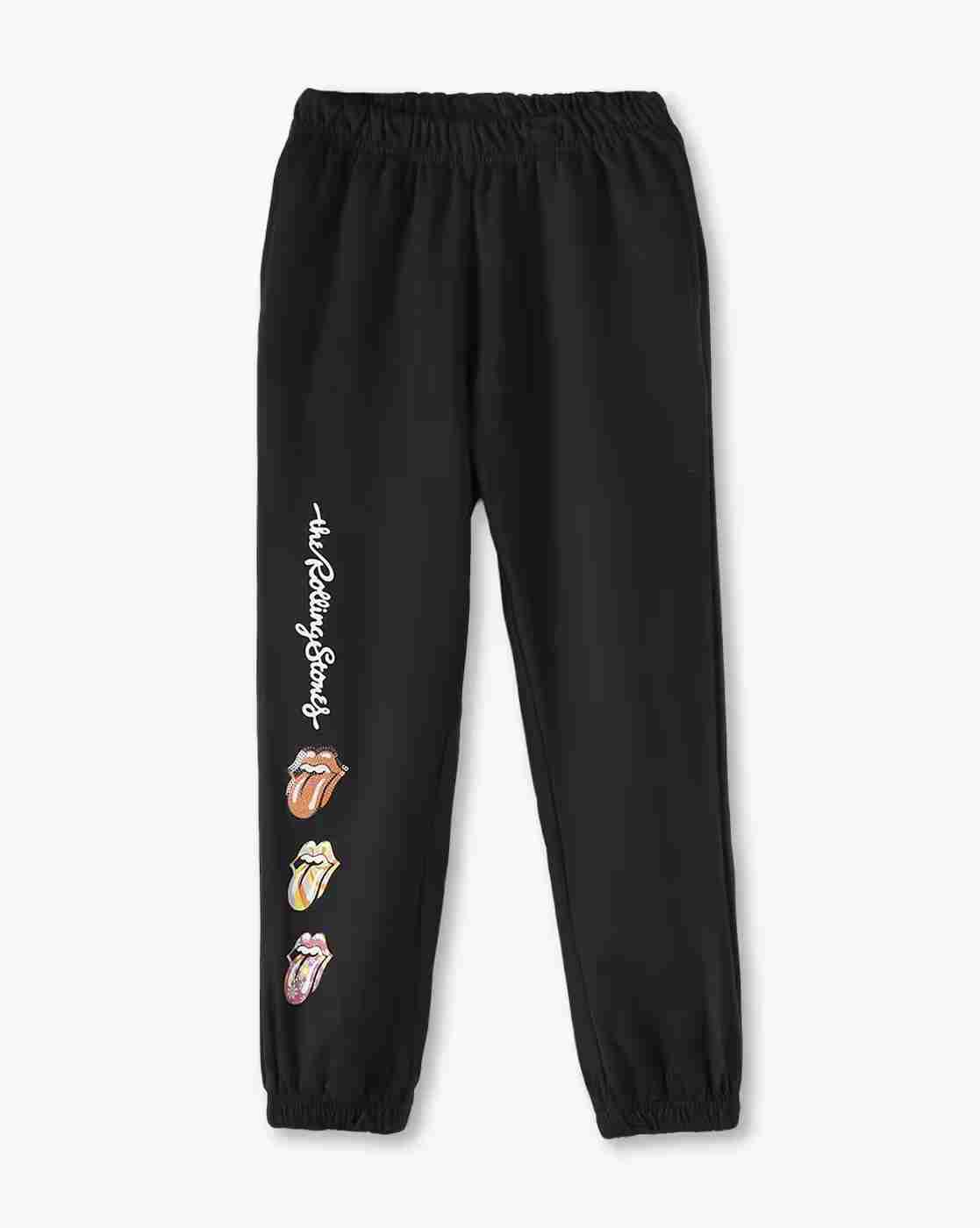 RIO GIRLS | Girls Rollingstones Print Relaxed Fit Joggers|0