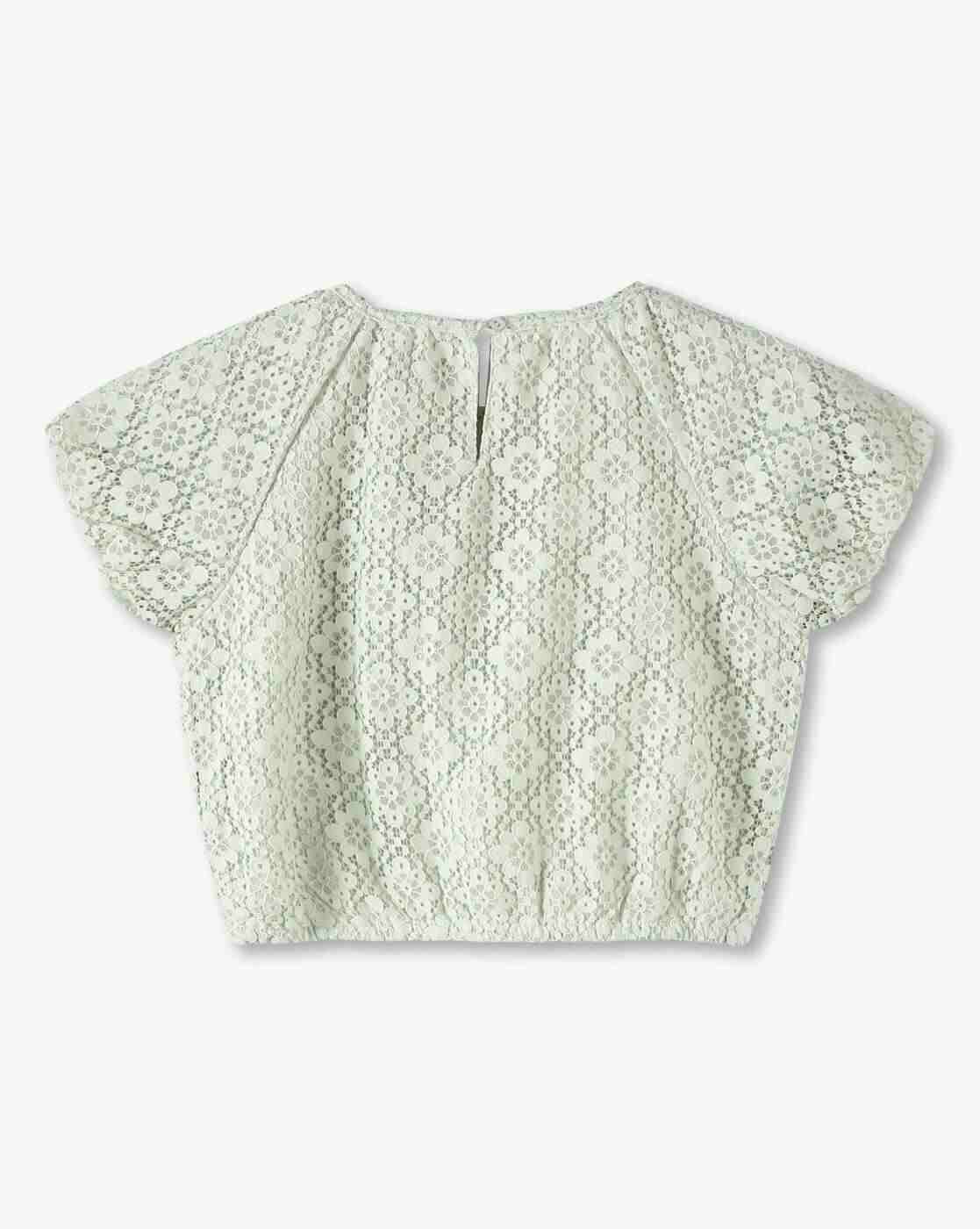 RIO GIRLS | Girls Lace Relaxed Fit Blouson Top|1